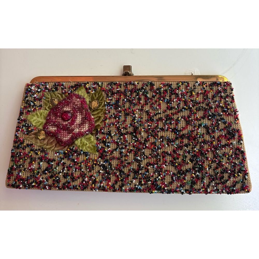 Vintage Beaded 1950’s Original Soure Bag/ Evening Clutch